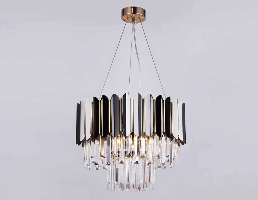 TR5297/7 DCH/GD черный хром/золото E14/7 max 40W D500*780