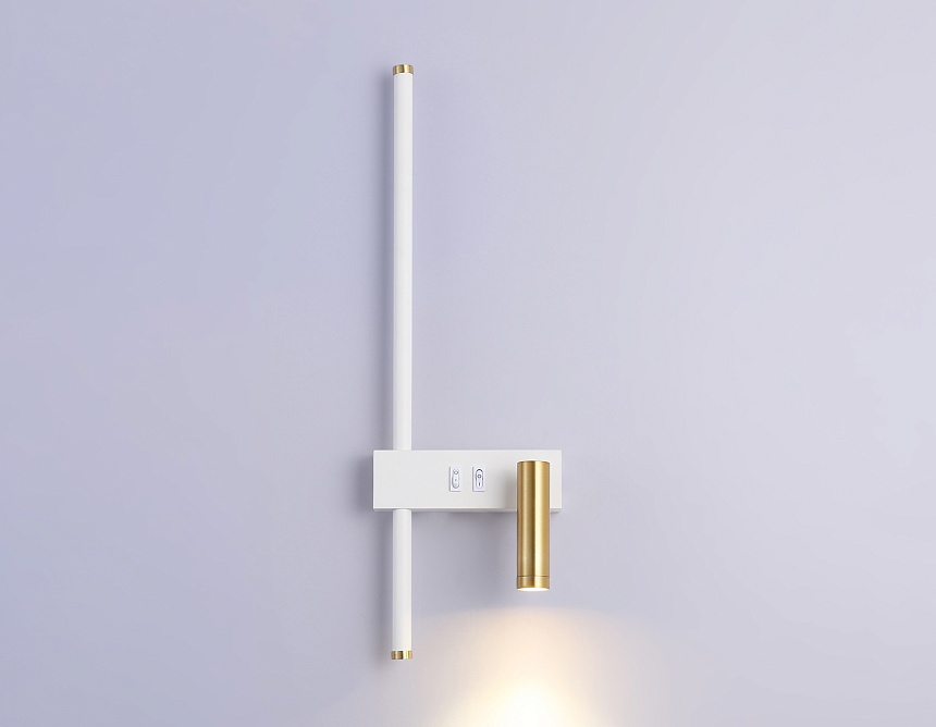 FL5207/2 SWH/GD белый песок/золото LED 4200K 7W+5W 500*160*111.5 FL5207/2 SWH/GD белый песок/золото LED 4200K 7W+5W 500*160*111.5