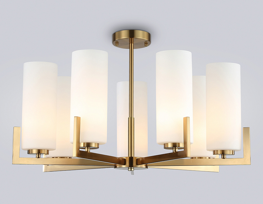 LH56064/7 BS/WH латунь/белый E27*7 max 60W D700*750