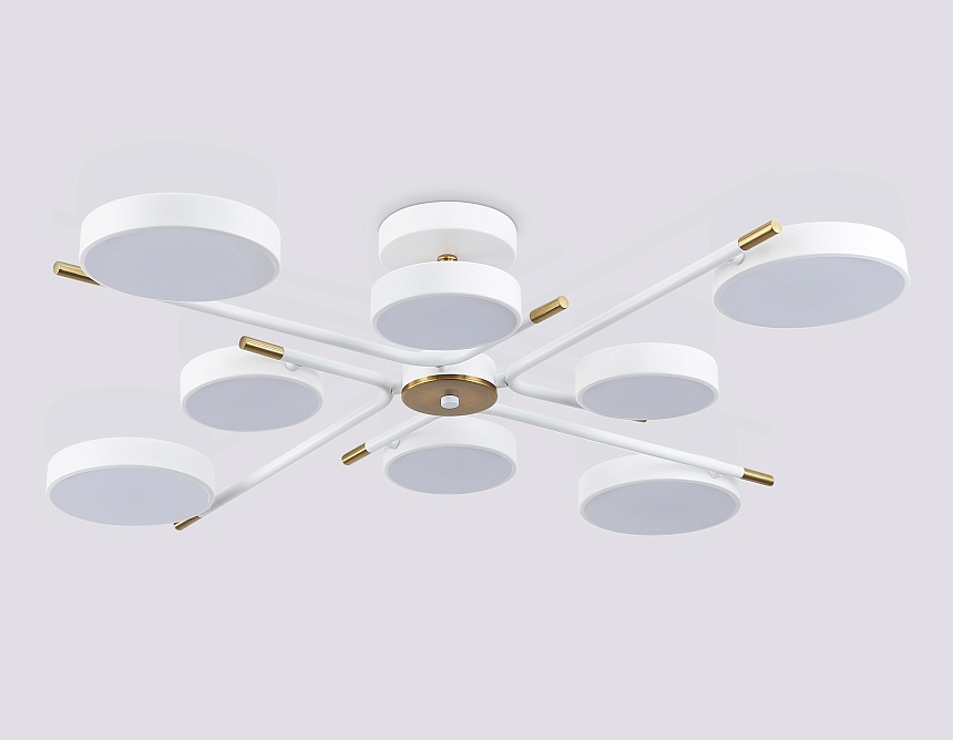 FL516338/8 WH/CP белый/медь 120W 3000-6000K D850*170 (без ПДУ)