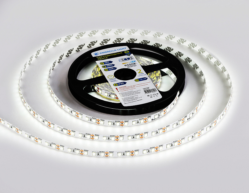 GS1103 2835 120Led/ 9.6W m/ 12V IP20 6500K/ 5000*8*1.2mm (2 конт.) GS1103 2835 120Led/ 9.6W m/ 12V IP20 6500K/ 5000*8*1.2mm (2 конт.)