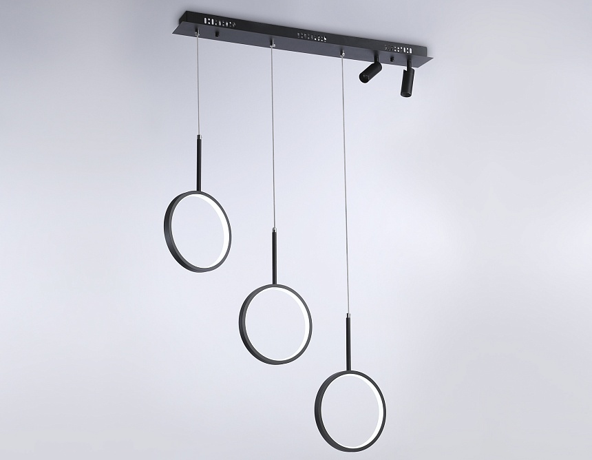 FL5278/3+2 BK черный 59W 3000K/4200K/6400K+4200K 800*20*1200 (ПДУ ИК)