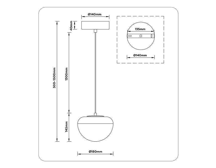 LH12001 BK/GD/SM черный/золото/дымчатый 6W 3000K D180*145