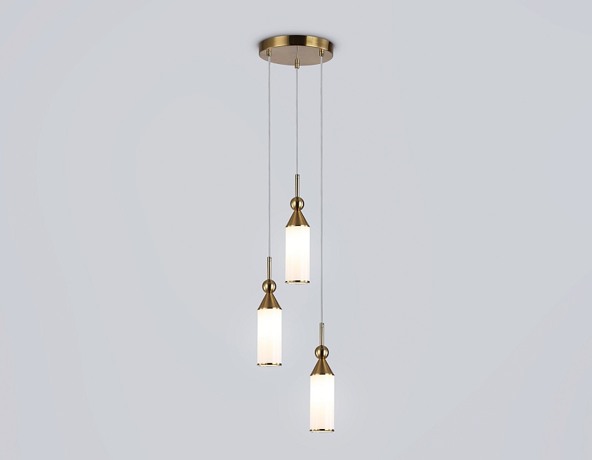 LH55272/3 BS/FR латунь/белый матовый E14 max 40W D230*1200