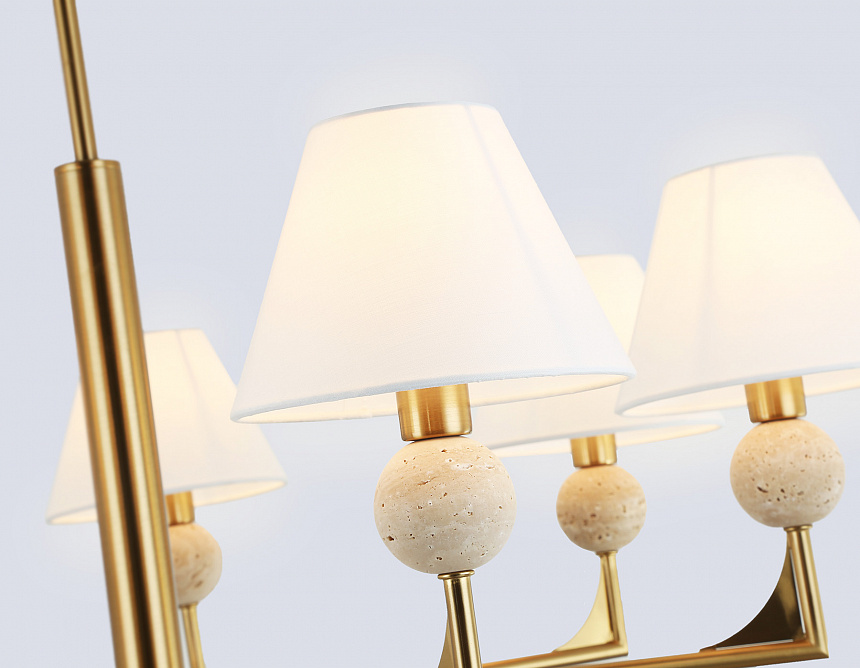 LH75162/7 BS/FR латунь/белый матовый E14*7 max 40W D890*580