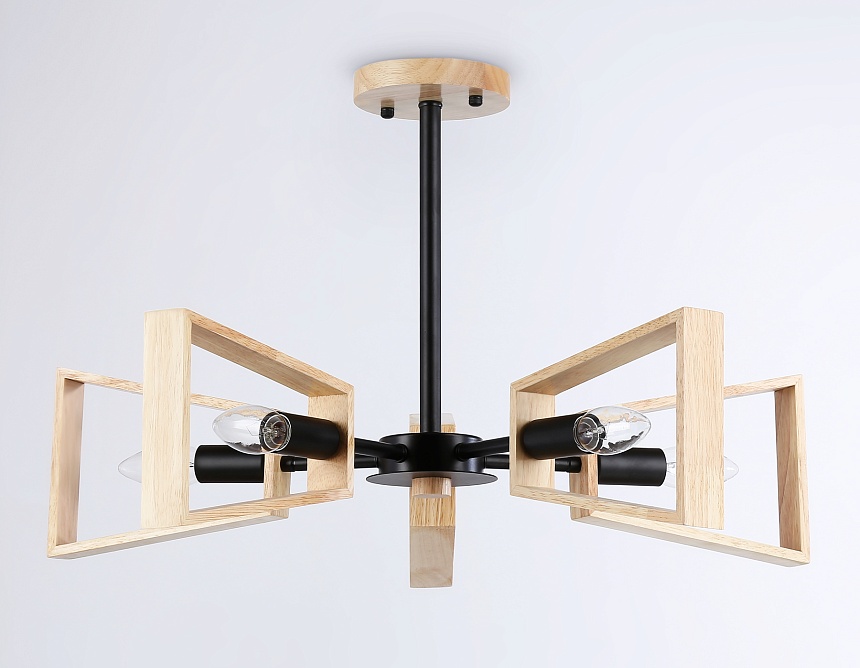 TR80495/5 BK/LW черный/светлое дерево E14/5 max 60W D620*430