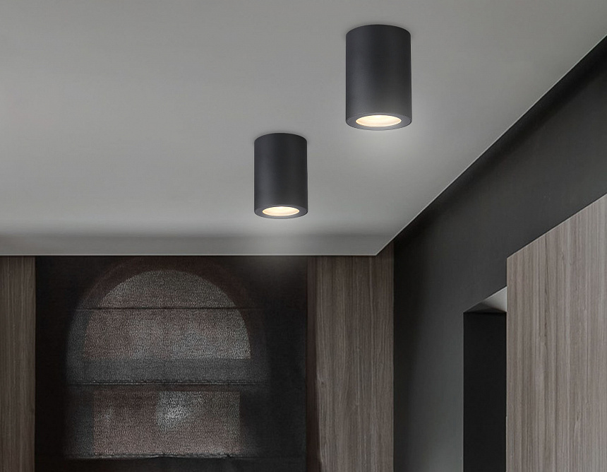 TN22799 BK черный IP44 GU10 max 12W D65*90