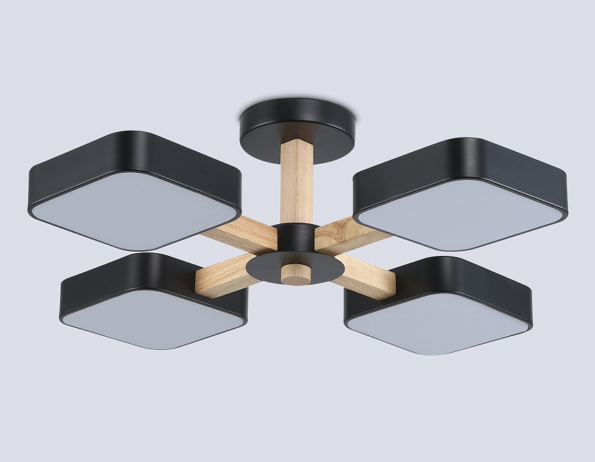 FL4880/4 BK/WD черный/дерево 72W 3000-6000K D610*160 (без ПДУ)