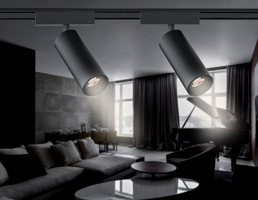 GV1522 BK черный IP20 18W 4200K 48V 24° D55*185