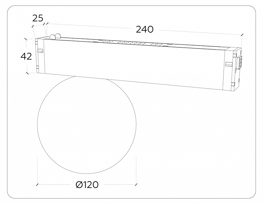 GL1371 BK черный IP20 10W 3000K-6400K 220V 120° D120/232*120*167 (Без ПДУ)