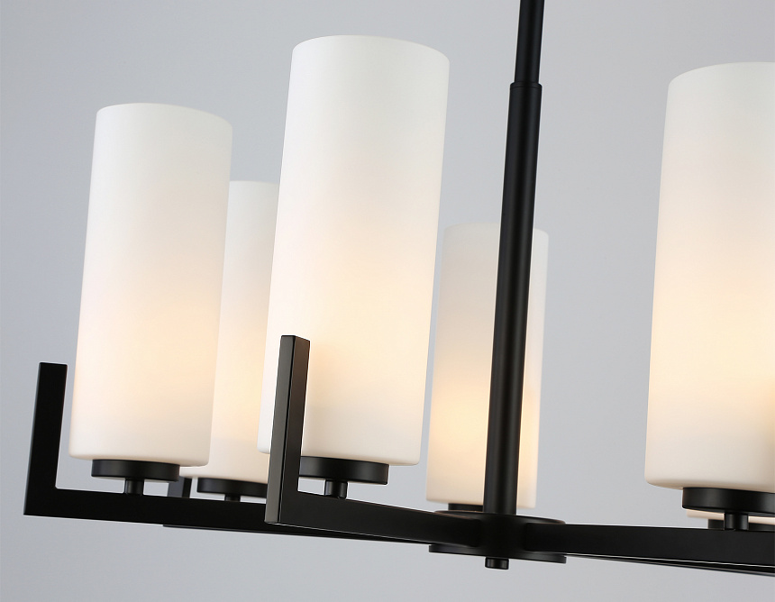 LH56058/7 BK/WH черный/белый E27*7 max 60W D700*750