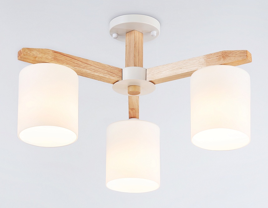 TR83112/3 WH/LW белый/светлое дерево E27/3 max 40W D580*320