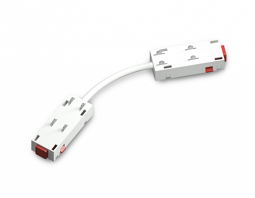 GL1109 WH белый коннектор питания гибкий для шинопровода Magnetic 220V 250*28.5*18