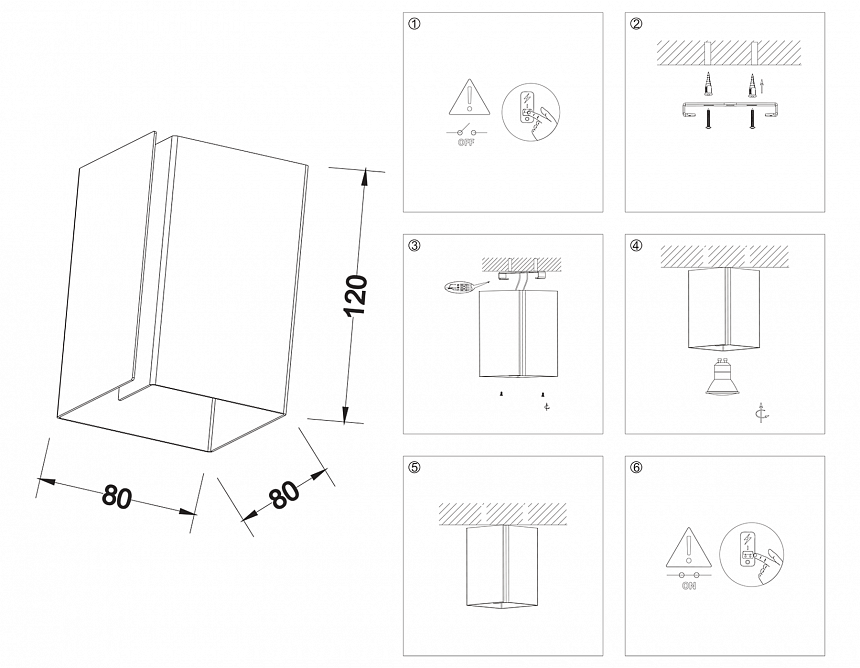 TN5113 BK черный E27 max 40W 120*80*80