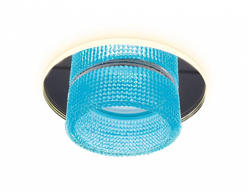 TN351 CH/BL хром/голубой GU5.3+3W (LED COLD) D95*45