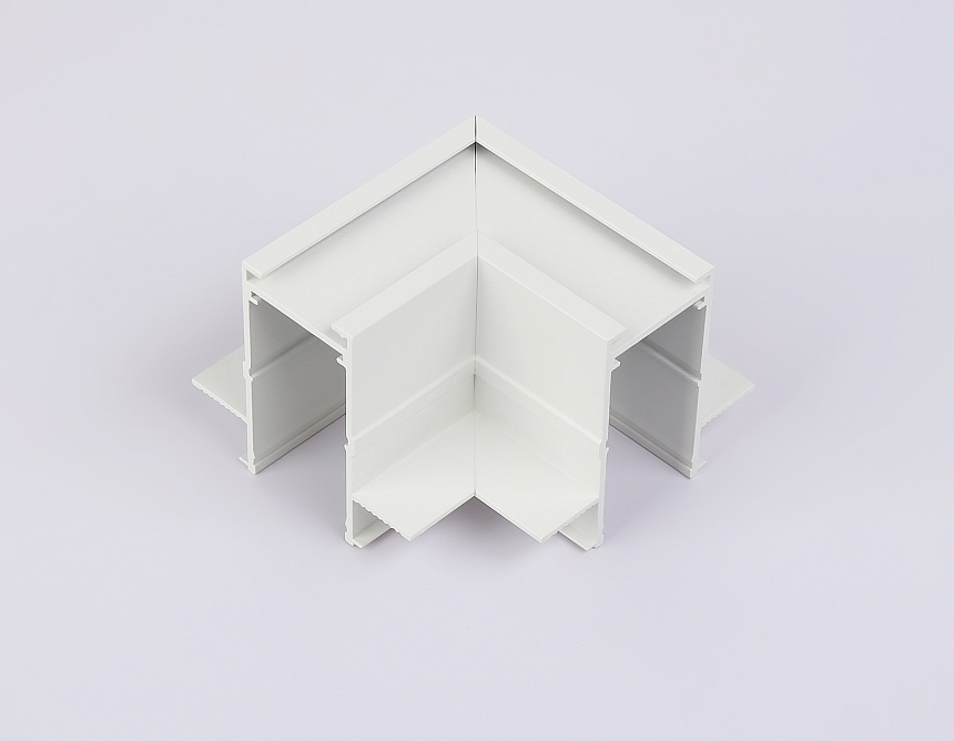 GL1039 WH белый коннектор угловой для встраиваемого магнитного шинопровода Magnetic 220V 80*80*47