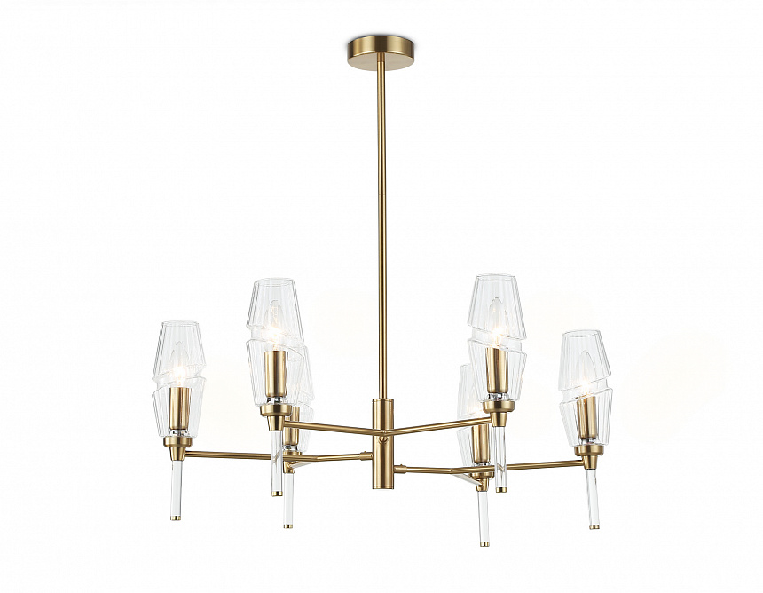 LH55201/6 BS/CL латунь/прозрачный E14*6 max 40W D660*520