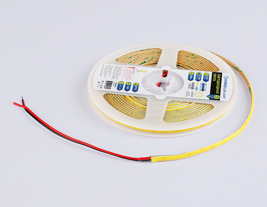GS4613 COB 400Led/10W m/ 24V IP20 6500K/ 5m*5mm*2.1mm (2 конт.)
