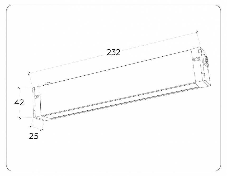 GL1262 BK черный IP20 9W 3000K-6400K 220V 120° 232*25*42 (Без ПДУ)