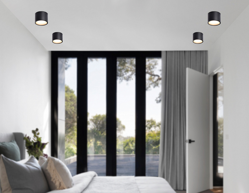 TN6551 BK черный IP44 GX53 max 15W D82*60