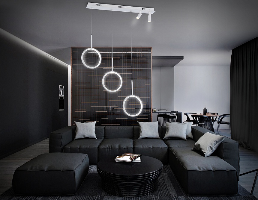 FL5277/3+2 WH белый 59W 3000K/4200K/6400K+4200K 800*200*1200 (ПДУ ИК)