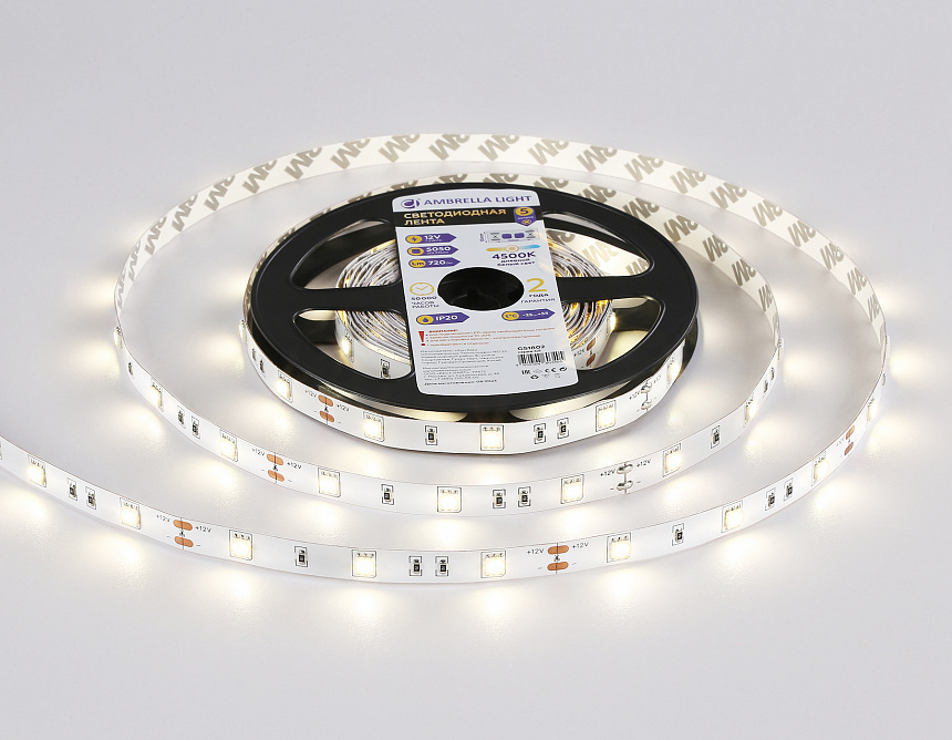 GS1802 5050 30Led/ 7.2W m/ 12V IP20 4500K/ 5000*10*1.87mm (2 конт.) GS1802 5050 30Led/ 7.2W m/ 12V IP20 4500K/ 5000*10*1.87mm (2 конт.)
