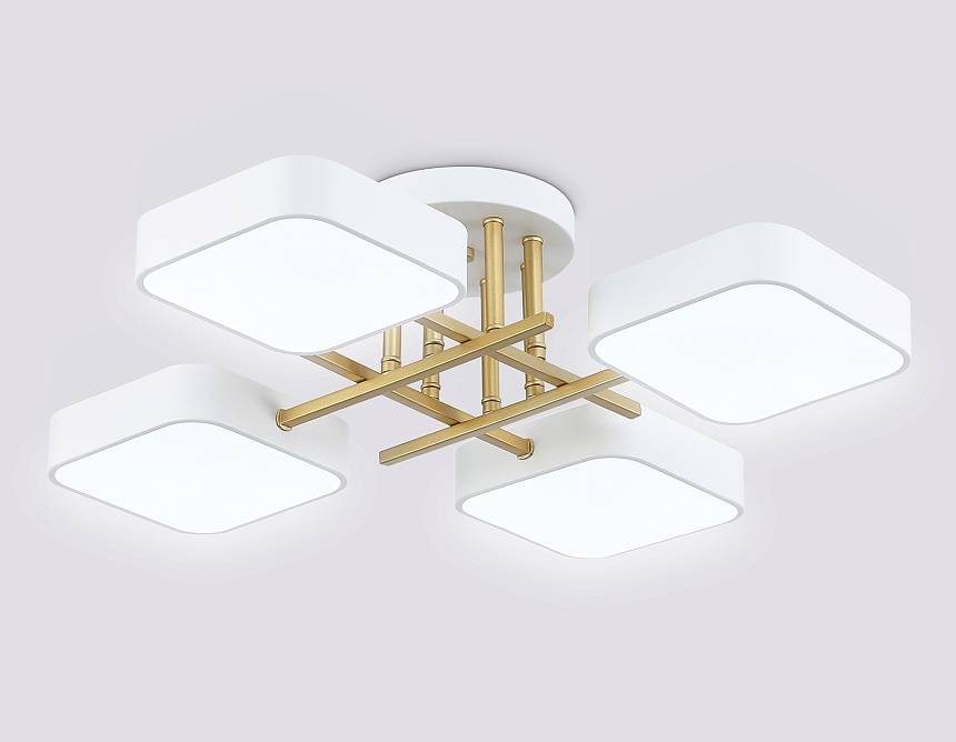 FL516341/4 WH/GD белый/золото 72W 3000-6000K 550*550*150 (без ПДУ)