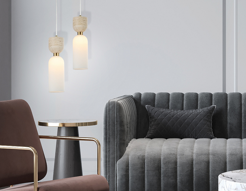 LH53322 BS/WH латунь/белый G9 max 25W D80*1700