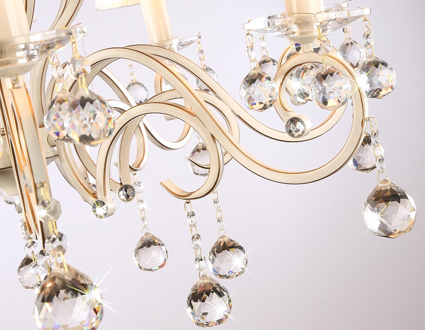 TR4561/8 BG/GD бежевый/золото E14/8 max 40W D750*605