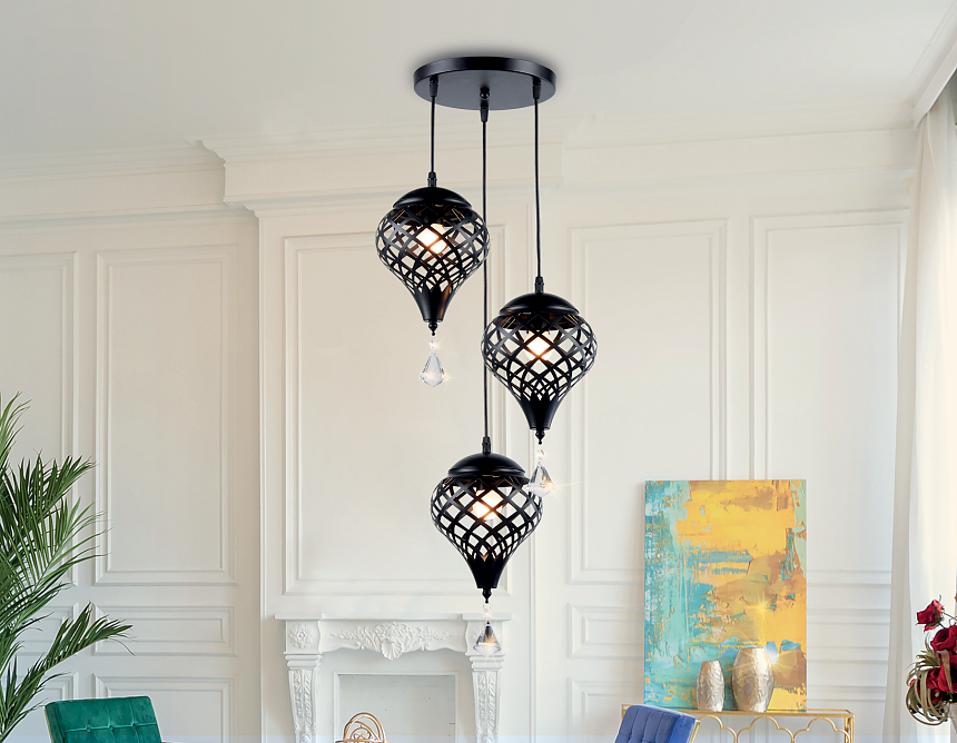 TR8444/3 BK черный E27/3 max 40W D350*800