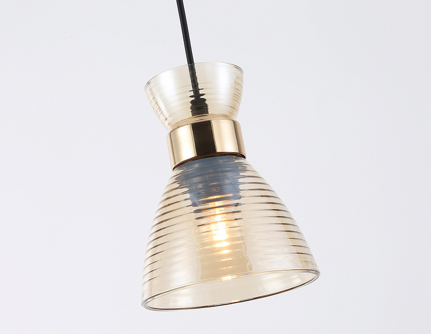 TR3403 BK/FGD/TI черный/золото/янтарь E27 max 60W D135*1000