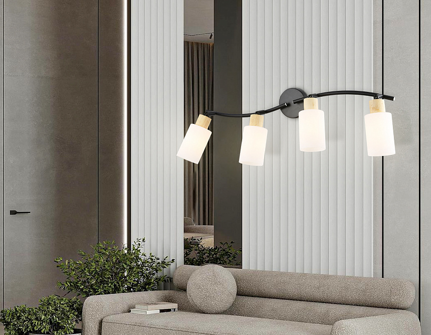 TR8723/4 BK/WD черный/дерево E14/4 max 60W 760*100*210 TR8723/4 BK/WD черный/дерево E14/4 max 60W 760*100*210