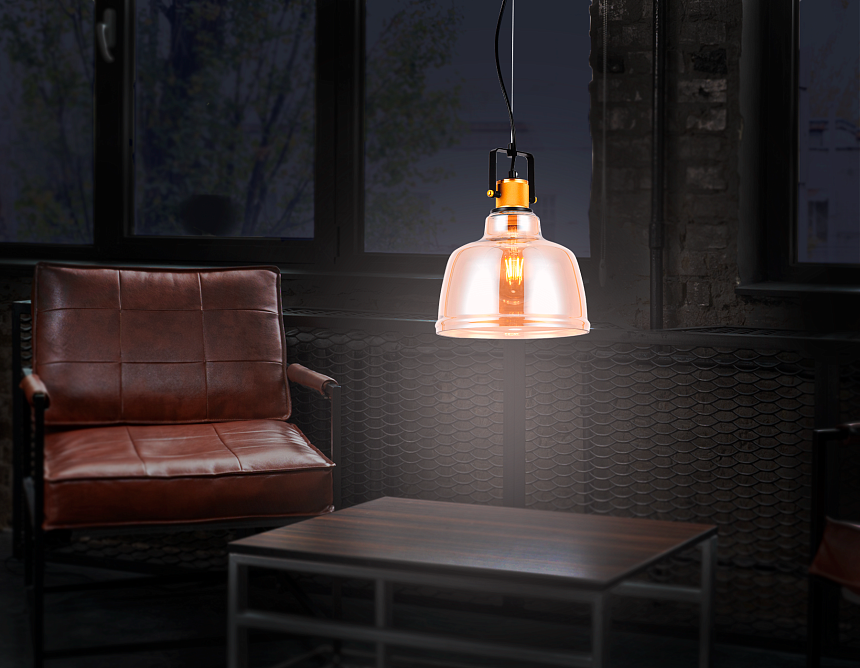 TR3526 SB/TI бронза/янтарь E27 max 40W D220*1000