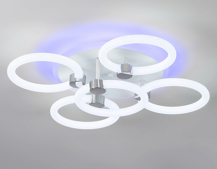 FA3841/4+1 WH белый 70W 3000K-6400K+RGB D538*115 (ПДУ РАДИО 2.4G)