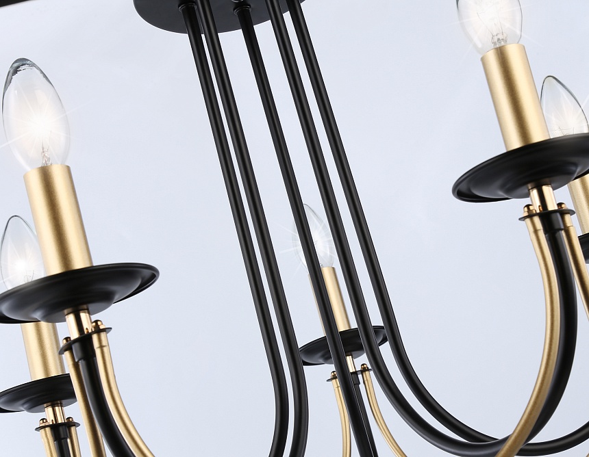 TR9621/5 BK/CGD черный/золото E14/5 max 40W D570*410