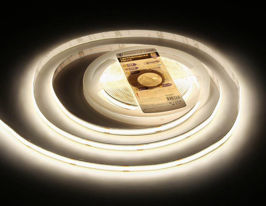GS4702 COB 480Led /12W m/ 24V IP20 4500K/ 5000*8*1.54mm (2 конт.) GS4702 COB 480Led /12W m/ 24V IP20 4500K/ 5000*8*1.54mm (2 конт.)