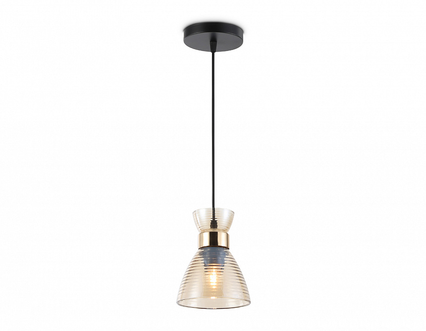 TR3403 BK/FGD/TI черный/золото/янтарь E27 max 60W D135*1000