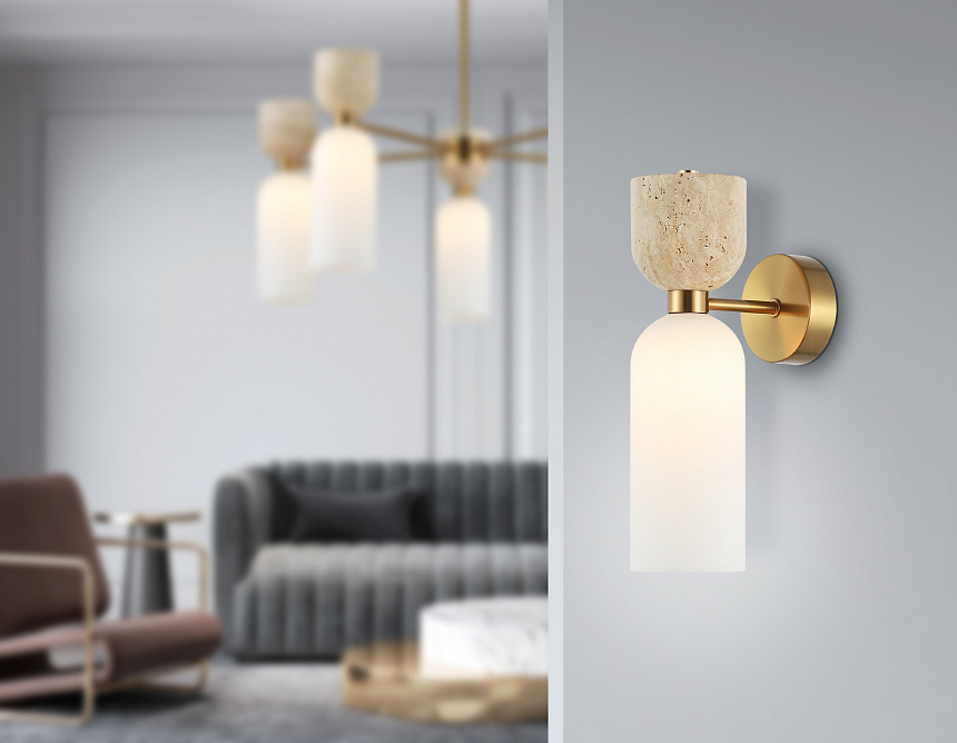 LH53327 BS/WH латунь/белый G9 max 25W 145*80*280