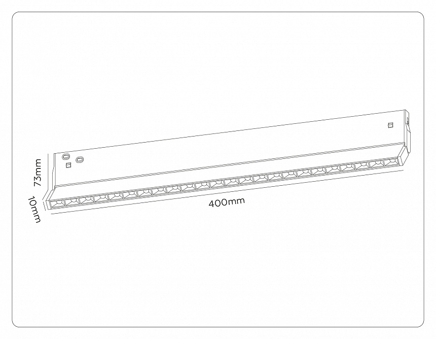 GL2365 BK черный IP20 20W 3CCT 3000/4200/6400K 48V 400*10*73
