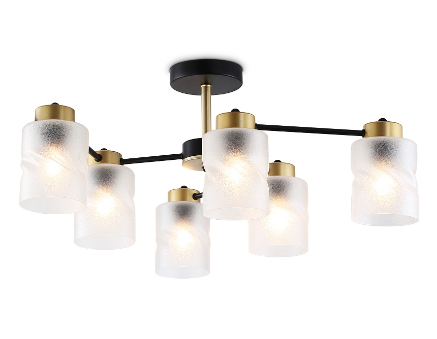 TR303325/6 BK/GD черный/золото E27/6 max 60W D680*270