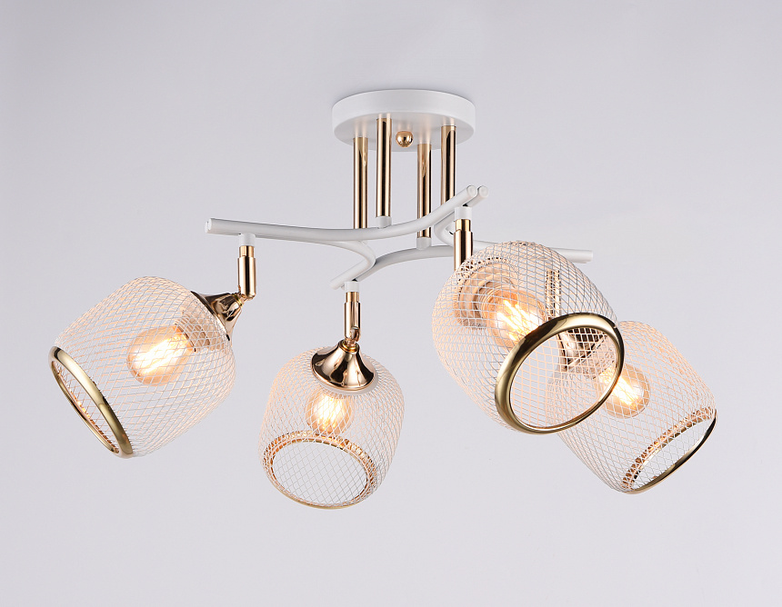 TR80175/4 WH/FGD белый/золото E27/4 max 40W D640*260