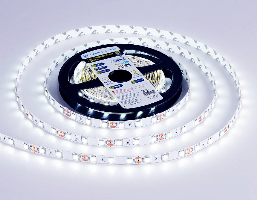 GS4003 5050 60Led/ 14.4W m/ 24V IP20 6500K/ 5000*10*1.87mm (2 конт.) GS4003 5050 60Led/ 14.4W m/ 24V IP20 6500K/ 5000*10*1.87mm (2 конт.)