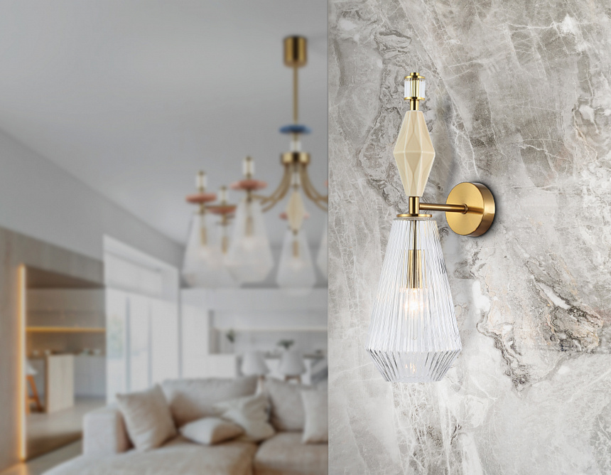 LH53185 BS/CL латунь/прозрачный E14 max 40W 200*140*430