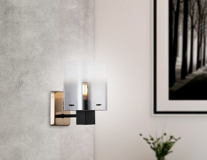 LH57045 BK/DBS/SM черный/темная латунь/дымчатый E14 max 40W 195*110*185 LH57045 BK/DBS/SM черный/темная латунь/дымчатый E14 max 40W 195*110*185
