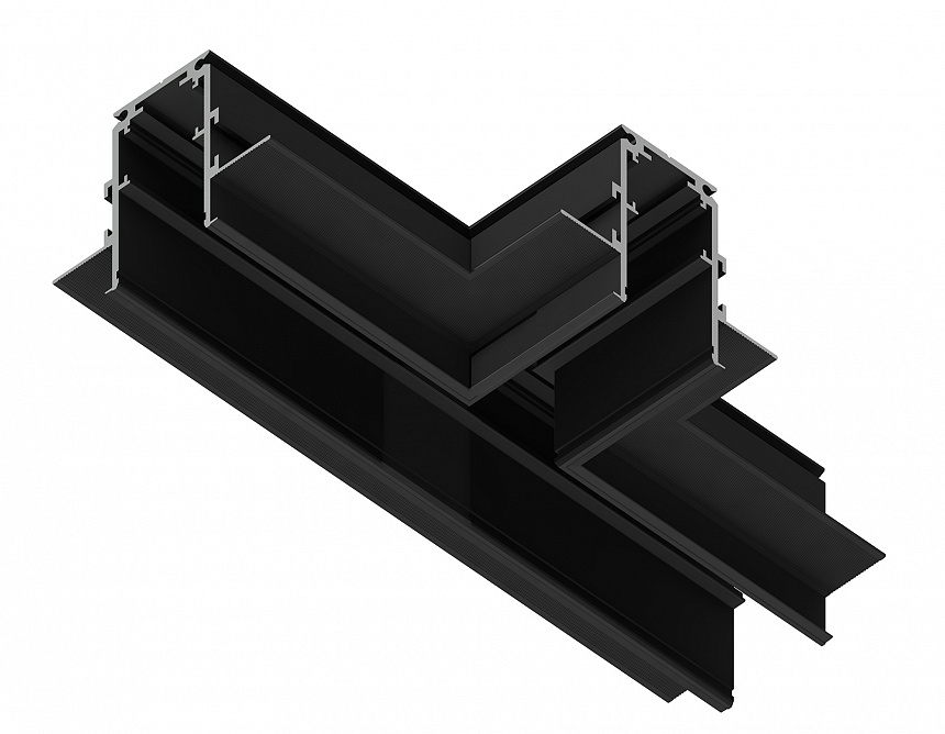 GL3356 BK черный коннектор т-образный встраиваемый 170*85*46,8