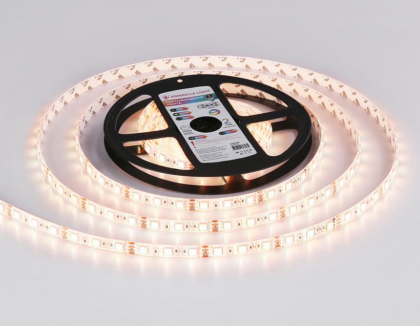 GS2302 5050 60Led/ 14.4W m/ 12V IP65 RGB/ 5000*10*2.87mm (4 конт.) GS2302 5050 60Led/ 14.4W m/ 12V IP65 RGB/ 5000*10*2.87mm (4 конт.)