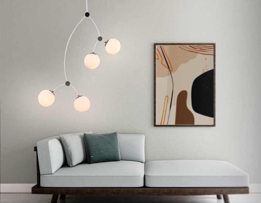 TR2572/4 WH/BK белый/черный E27/4 max 60W D790*1120