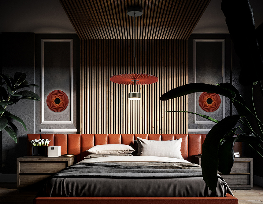 LH72613 BK/RD черный/красный 6W 3000K D300*260-1770