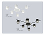 FL71521/6 BK черный GX53/6+LED 754*741*90