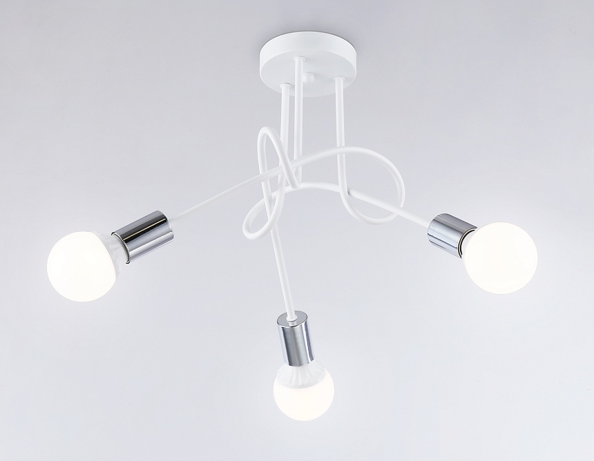 TR80414/3 WH/CH белый/хром E27/3 max 60W D670*370